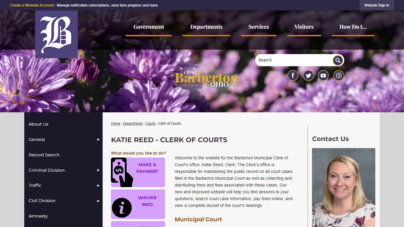 Katie Reed - Clerk of Courts | Barberton, OH